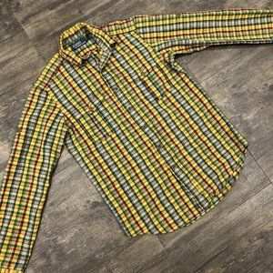 Polo‎ Ralph Lauren Men Size Small Multicolor Plaid Button Up Shirt